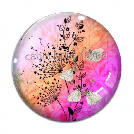 Cabochon Verre - pissenlit