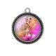 Pendentif Cabochon Argent - pissenlit