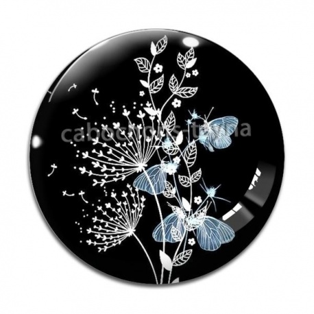 Cabochon Verre - pissenlit