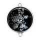 Connecteur Cabochon Argent - pissenlit