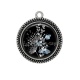 Pendentif Cabochon Argent - pissenlit