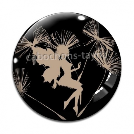 Cabochon Verre - fée pissenlit