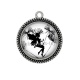 Pendentif Cabochon Argent -  fée pissenlit