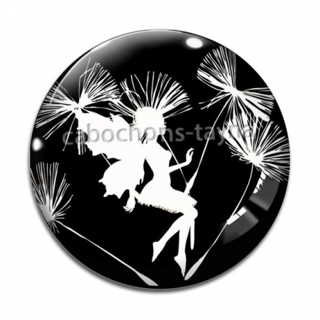 Cabochon Verre -  fée pissenlit