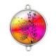 Connecteur Cabochon Argent - pissenlit