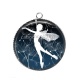 Pendentif Cabochon Argent -  fée pissenlit