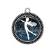Pendentif Cabochon Argent -  fée pissenlit