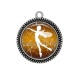 Pendentif Cabochon Argent -  fée pissenlit