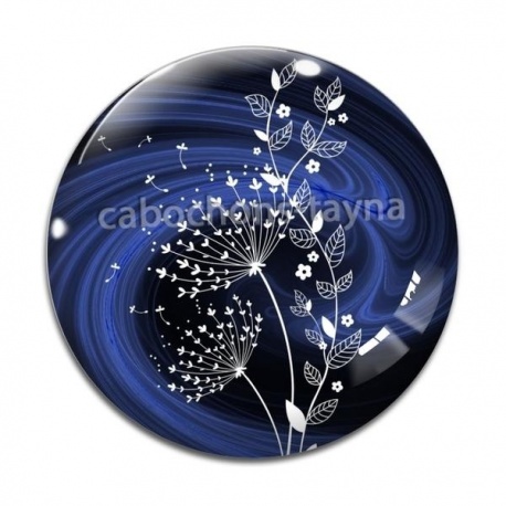 Cabochon Verre - pissenlit