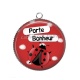 Pendentif Cabochon Argent - porte bonheur