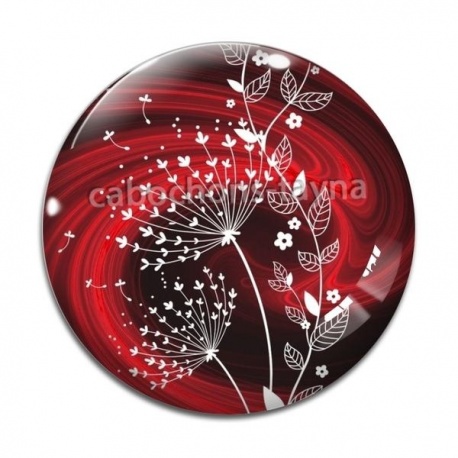 Cabochon Verre - pissenlit