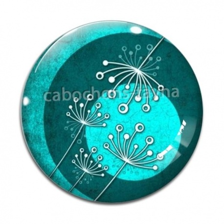 Cabochon Verre - pissenlit