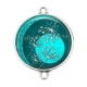 Connecteur Cabochon Argent - pissenlit
