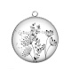 Pendentif Cabochon Argent - pissenlit
