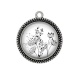 Pendentif Cabochon Argent - pissenlit