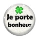 Cabochon Verre - je porte bonheur
