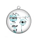 Pendentif Cabochon Argent - pissenlit