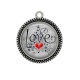 Pendentif Cabochon Argent - love