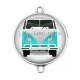 Connecteur Cabochon Argent - van