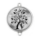 Connecteur Cabochon Argent - arbre de vie