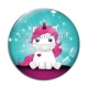Cabochon Verre - licorne