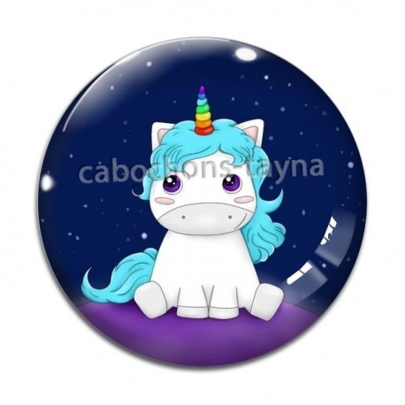 Cabochon Verre -  licorne