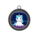 Pendentif Cabochon Argent -  licorne