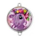 Connecteur Cabochon Argent - licorne