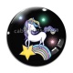 Cabochon Verre -  licorne