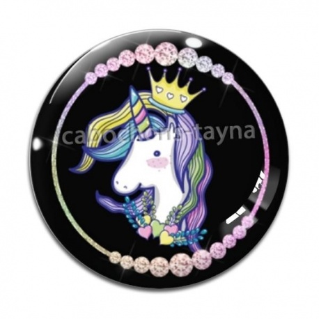 Cabochon Verre -  licorne