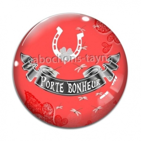 Cabochon Verre - porte bonheur