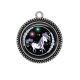 Pendentif Cabochon Argent -  licorne