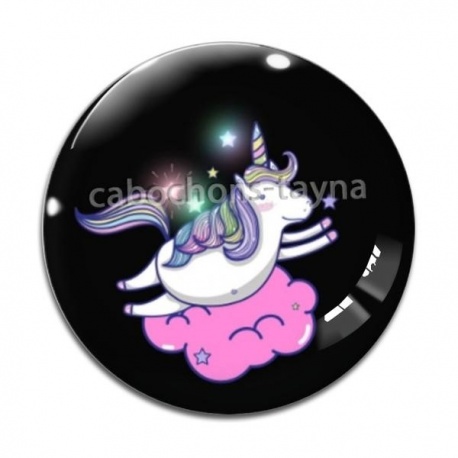 Cabochon Verre -  licorne