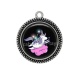 Pendentif Cabochon Argent -  licorne