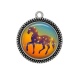 Pendentif Cabochon Argent - cheval