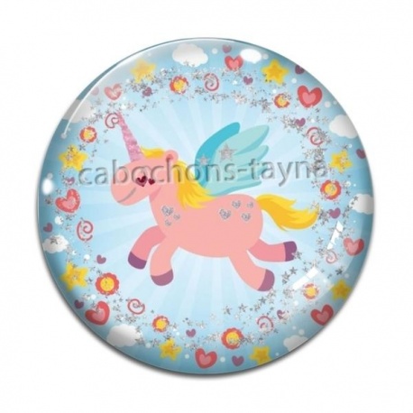 Cabochon Verre -  licorne