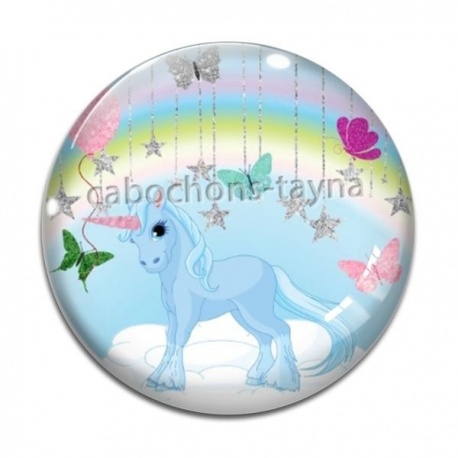 Cabochon Verre -  licorne