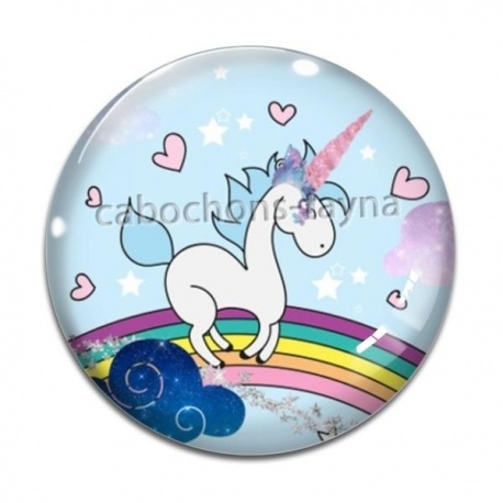 Cabochon Verre -  licorne