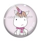 Cabochon Verre -  licorne