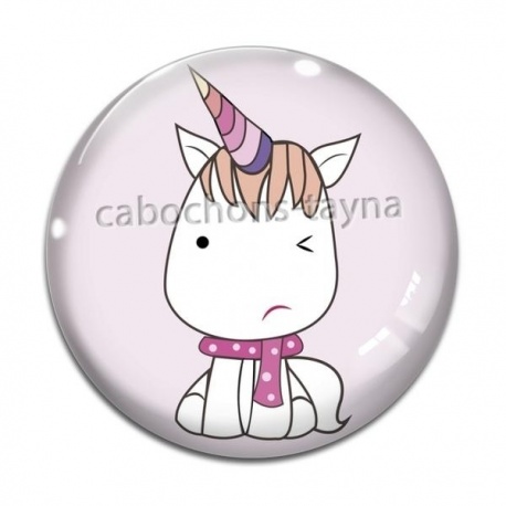Cabochon Verre -  licorne