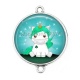 Connecteur Cabochon Argent - licorne
