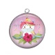 Pendentif Cabochon Argent -  licorne
