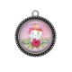 Pendentif Cabochon Argent -  licorne