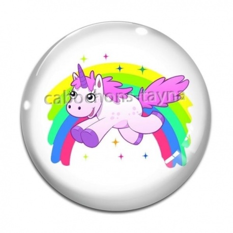 Cabochon Verre -  licorne