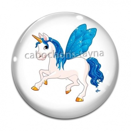 Cabochon Verre -  licorne