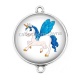 Connecteur Cabochon Argent -  licorne