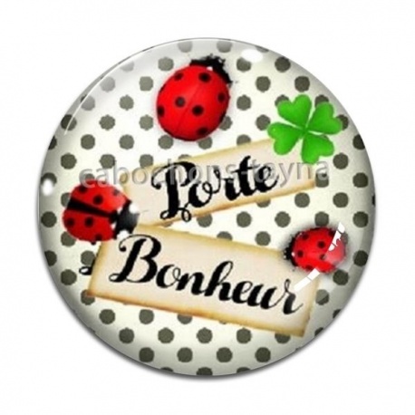 Cabochon Verre - porte bonheur