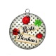 Pendentif Cabochon Argent - porte bonheur