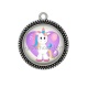 Pendentif Cabochon Argent -  licorne