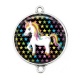 Connecteur Cabochon Argent -  licorne